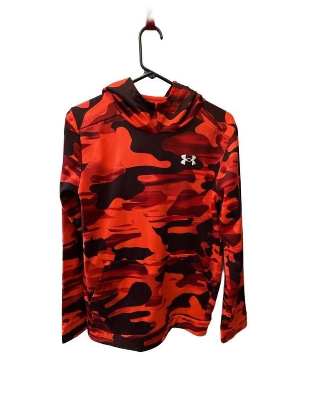 Under Armour Fleece Hoodie Size YXL Red Camo Pullover